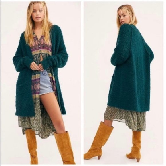 Free People Sweaters - Free People Open Front Shaggy Wool Blend  Cardigan